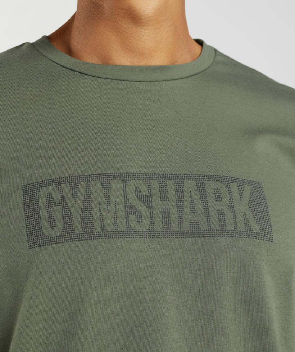 Gymshark Block Muške Dugi Rukav Maslinasto Zelene | HR 2672HAP